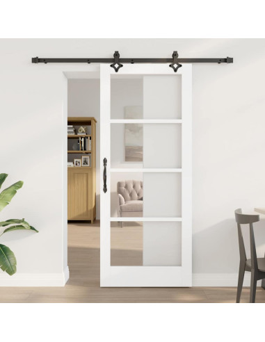 Porta scorrevole ORKDAL Bianco e Nero 83 x 202 cm