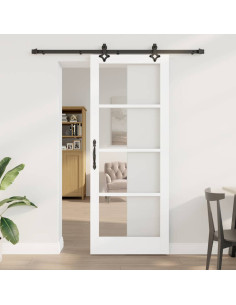 Porta scorrevole ORKDAL Bianco e Nero 83 x 211 cm