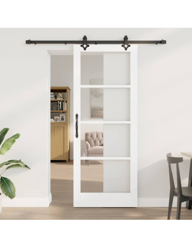 Porta scorrevole ORKDAL Bianco e Nero 83 x 211 cm