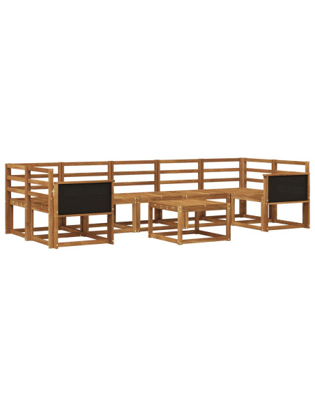 Set di divani da esterno 6 pcs Naturale