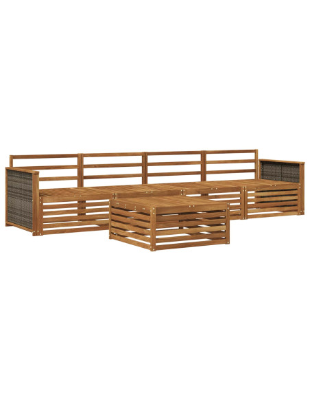 Set di divani da esterno 5 pcs Naturale