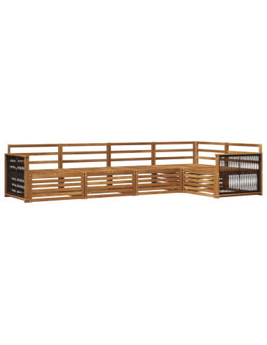 Set di divani da esterno 5 pcs Naturale