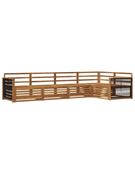 Set di divani da esterno 5 pcs Naturale