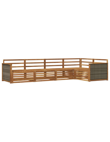 Set di divani da esterno 5 pcs Naturale