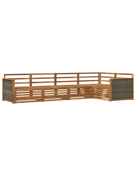 Set di divani da esterno 5 pcs Naturale