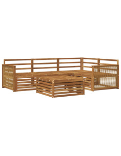 Set di divani da esterno 5 pcs Naturale