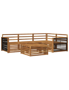 Set di divani da esterno 5 pcs Naturale