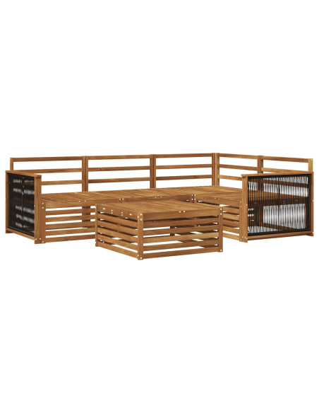 Set di divani da esterno 5 pcs Naturale