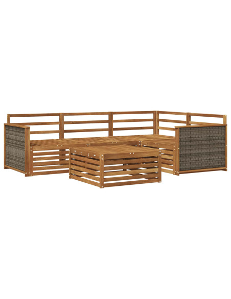 Set di divani da esterno 5 pcs Naturale