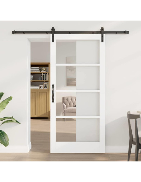 Porta scorrevole ORKDAL Bianco e Nero 93 x 202 cm