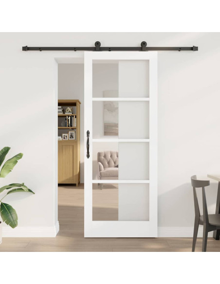 Porta scorrevole ORKDAL Bianco e Nero 83 x 211 cm