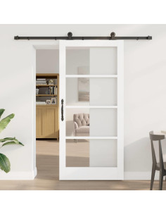 Porta scorrevole ORKDAL Bianco e Nero 93 x 202 cm