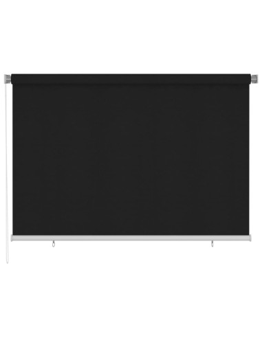 Tenda a Rullo per Esterni 220x140 cm Nera