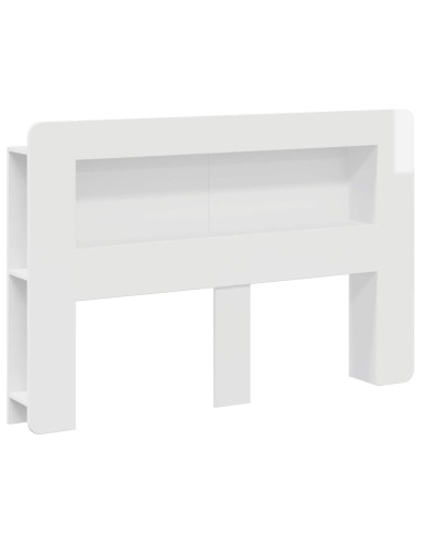 Testata del letto Bianco Lucido Legno ingegnerizzato