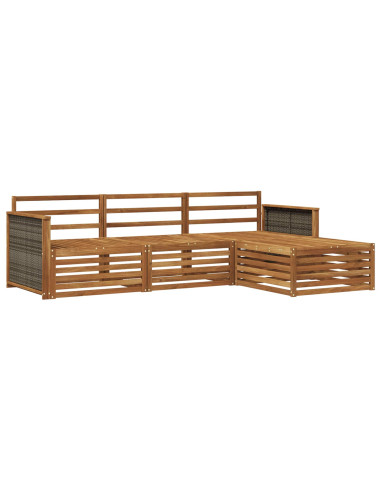 Set di divani da esterno Naturale 249,5 x 162,5 x 73 cm