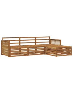 Set di divani da esterno Naturale 249 x 162,5 x 73 cm