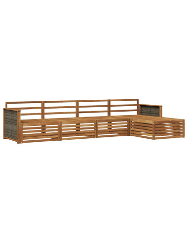 Set di divani da esterno 5 pcs Naturale