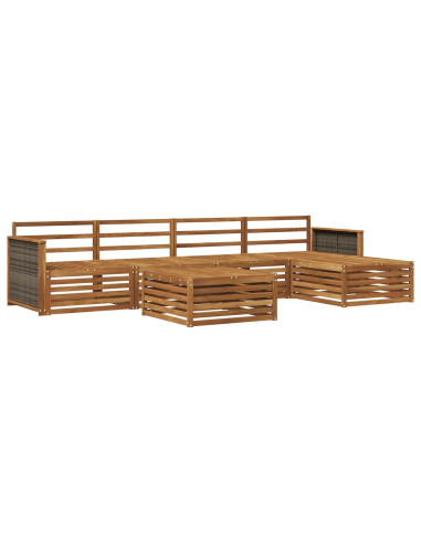 Set di divani da esterno 6 pcs Naturale