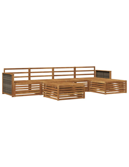 Set di divani da esterno 6 pcs Naturale