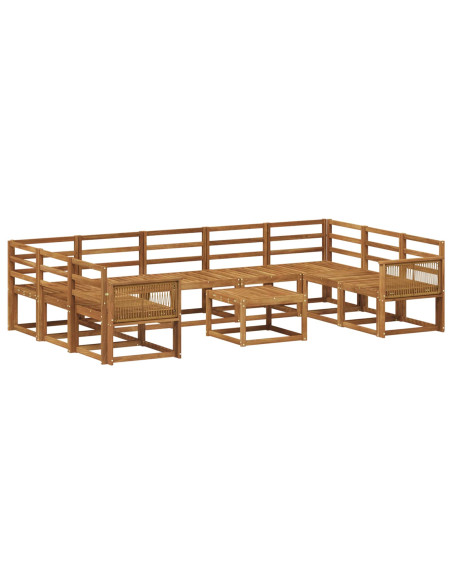 Set di divani da esterno 10 pcs Naturale