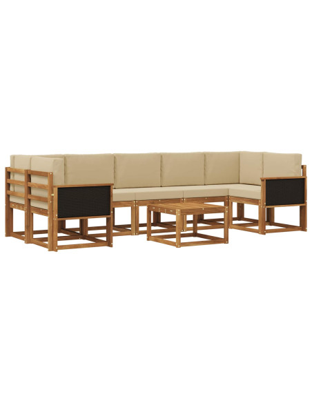 Set di divani da esterno con cuscino 6 pcs