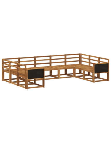 Set di divani da esterno 9 pcs Naturale