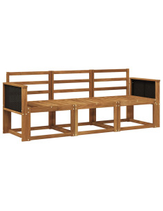 Set di divani da esterno 3 pcs Naturale