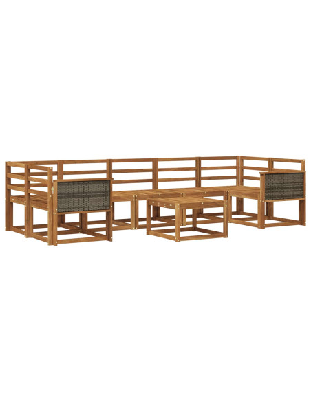 Set di divani da esterno 6 pcs Naturale
