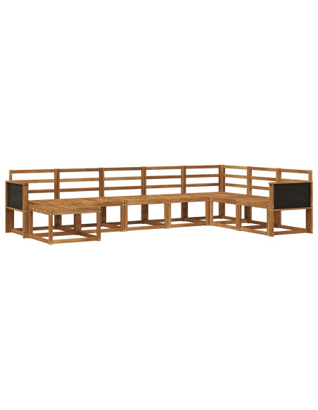 Set di divani da esterno 8 pcs Naturale