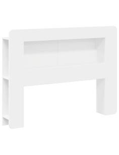 Testata del letto con archiviazione Bianco Legno ingegnerizzato