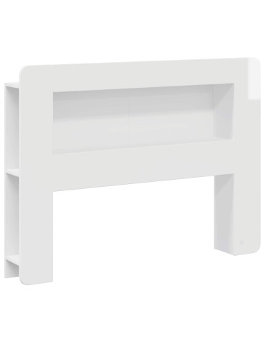 Testata del letto Bianco Lucido Legno ingegnerizzato