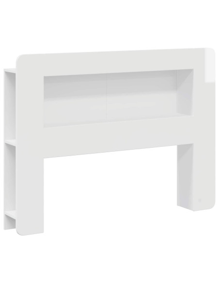 Testata del letto Bianco Lucido Legno ingegnerizzato