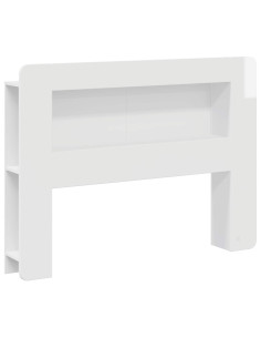 Testata del letto Bianco Lucido Legno ingegnerizzato