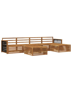 Set di divani da esterno 6 pcs Naturale