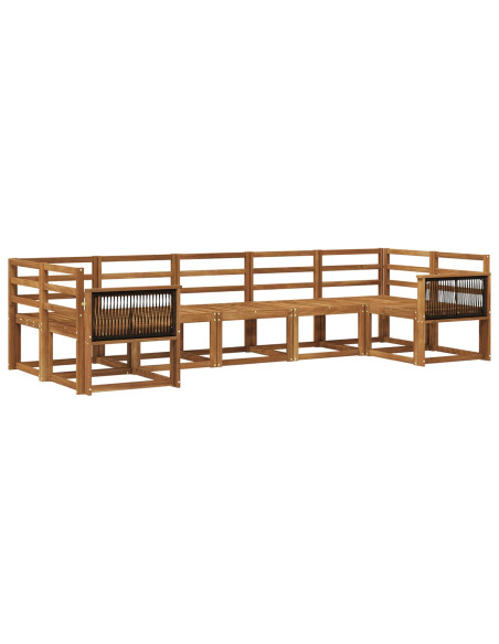 Set di divani da esterno 7 pcs Naturale