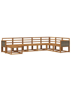 Set di divani da esterno 8 pcs Naturale
