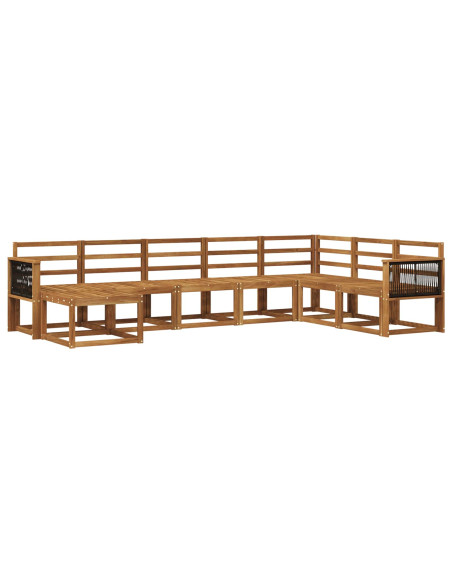 Set di divani da esterno 8 pcs Naturale