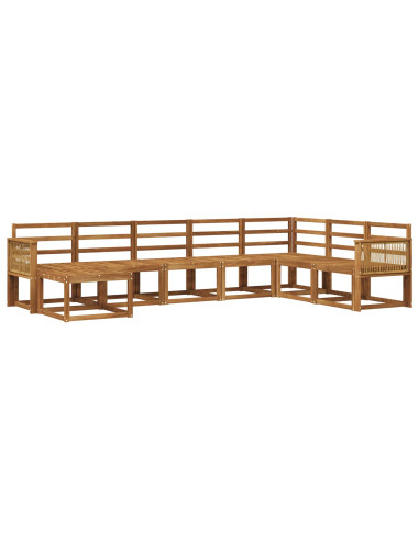 Set di divani da esterno 8 pcs Naturale