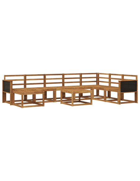 Set di divani da esterno 9 pcs Naturale