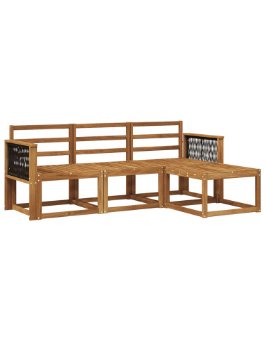Set di divani da esterno 4 pcs Naturale