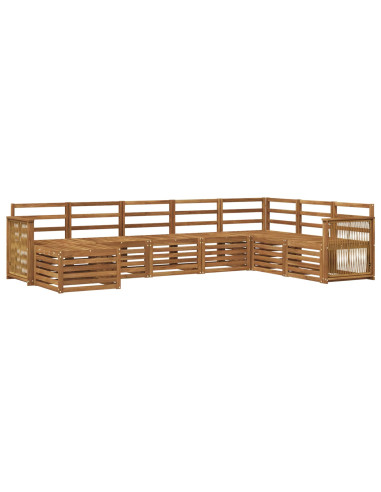 Set di divani da esterno 6 pcs Naturale