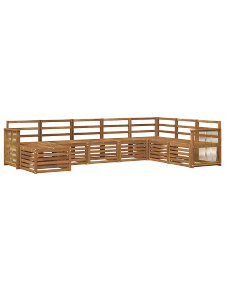 Set di divani da esterno 6 pcs Naturale