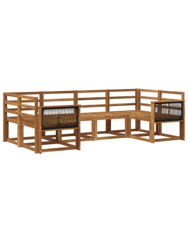 Set di divani da esterno 6 pcs Naturale
