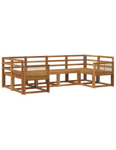 Set di divani da esterno 6 pcs Naturale