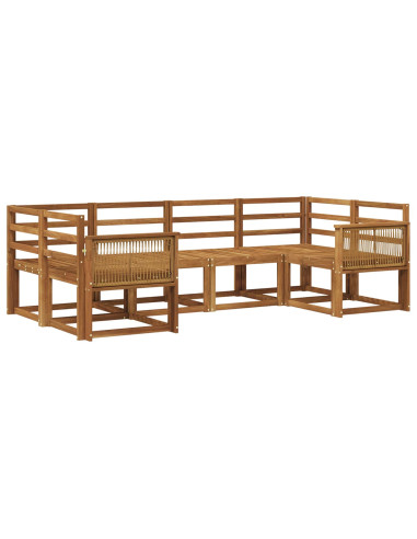 Set di divani da esterno 6 pcs Naturale