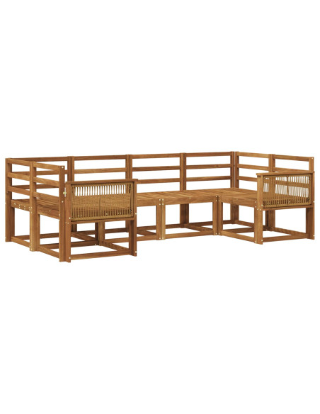 Set di divani da esterno 6 pcs Naturale