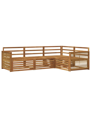 Set di divani da esterno 4 pcs Naturale