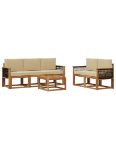 Set di divani da esterno con cuscino 6 pcs