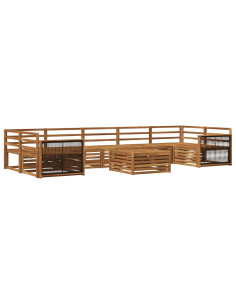 Set di divani da esterno 8 pcs Naturale