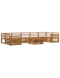 Set di divani da esterno 8 pcs Naturale